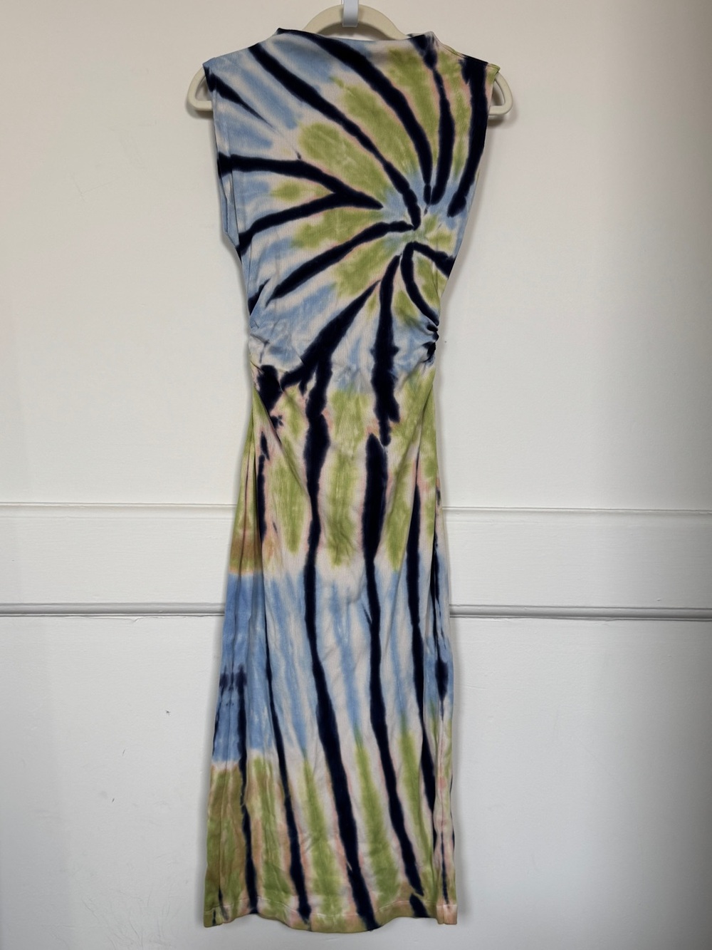 Young Fabulous & Broke Tie-Dye Midi Dress in Blue and Green